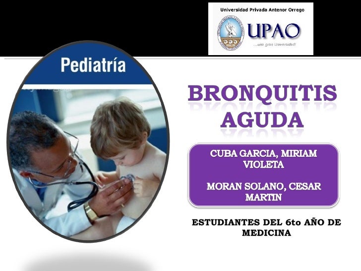 bronquitis en pediatria